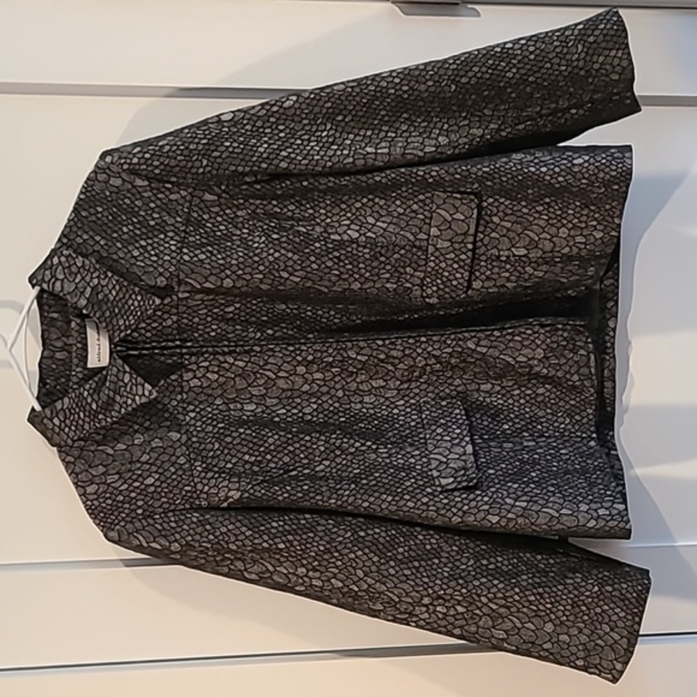 Alfred Dunner Zip Up Snakeskin | Blazer Jacket |Size 16
